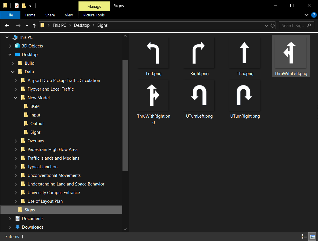 Location of Signs Folders