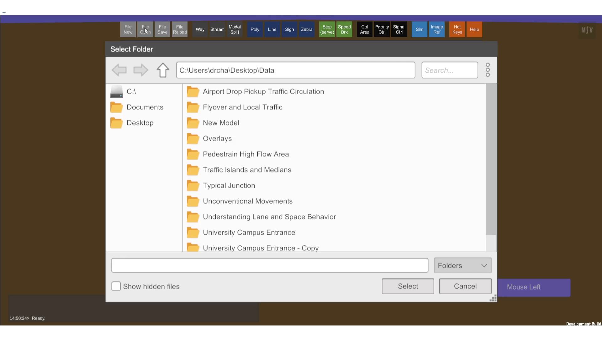 Dialog Box with Model List