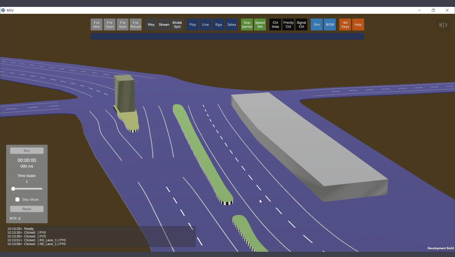 Road Medians and Building Blocks