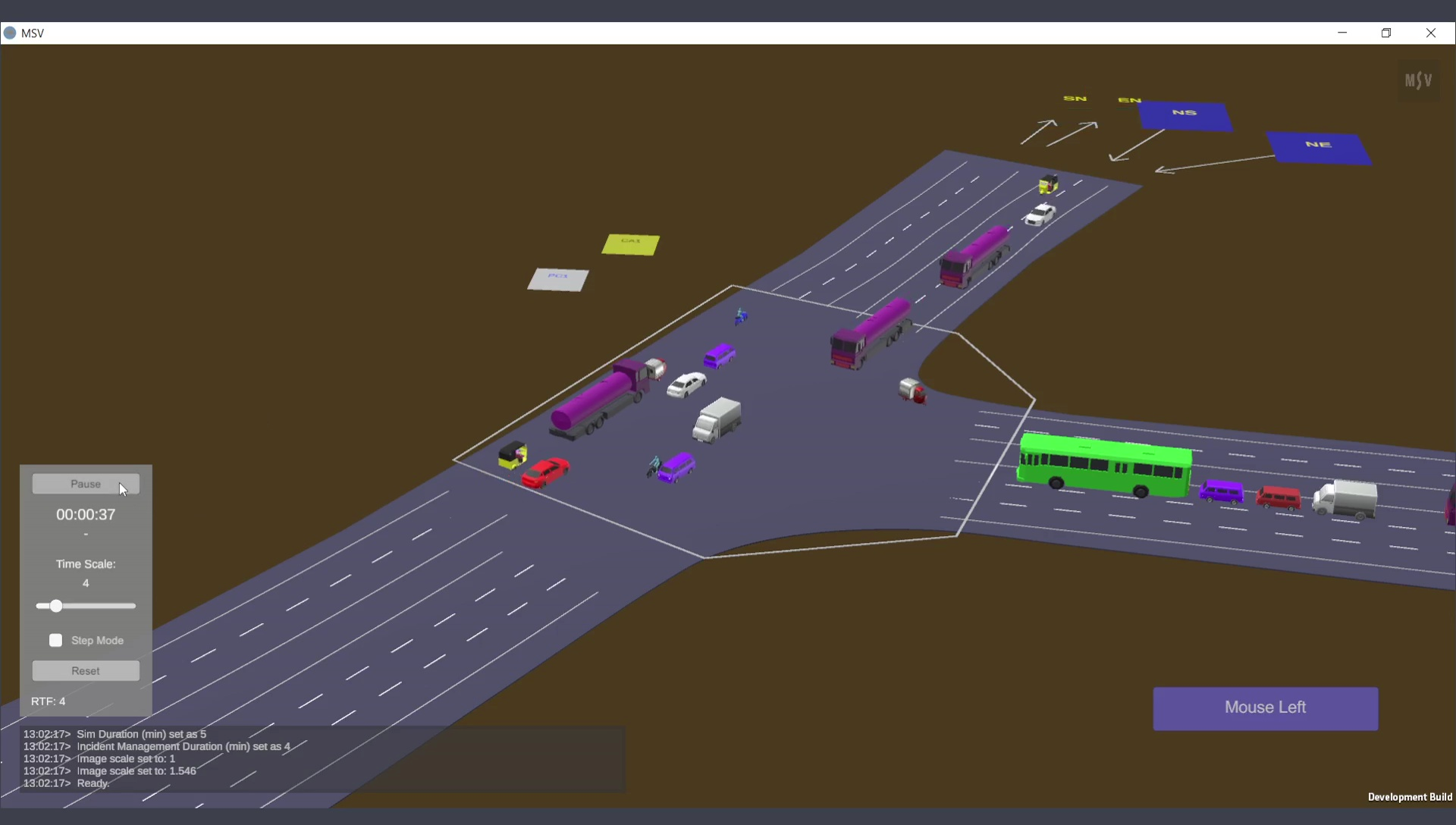High priority vehicles moving