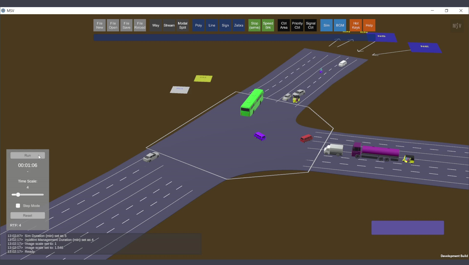 Low priority vehicles moving