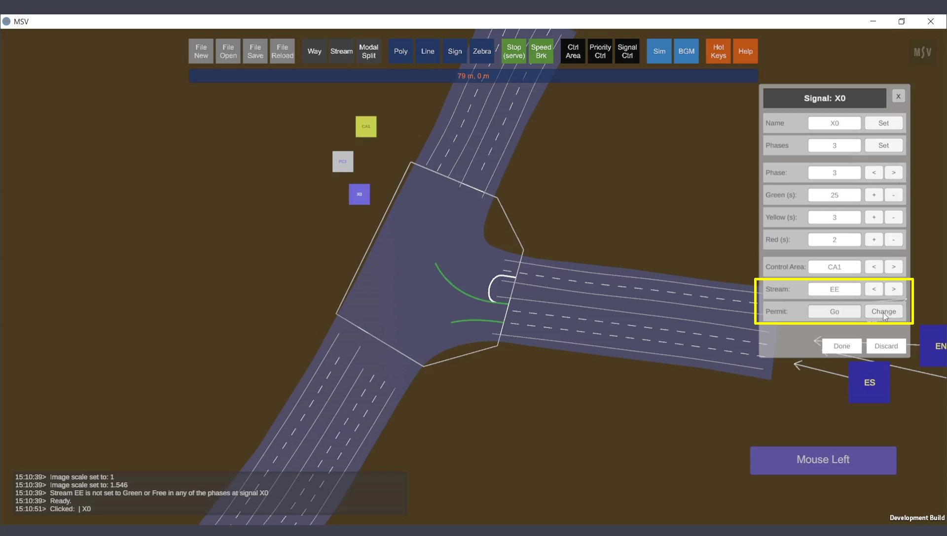 Correcting U-turn Stream Setting
