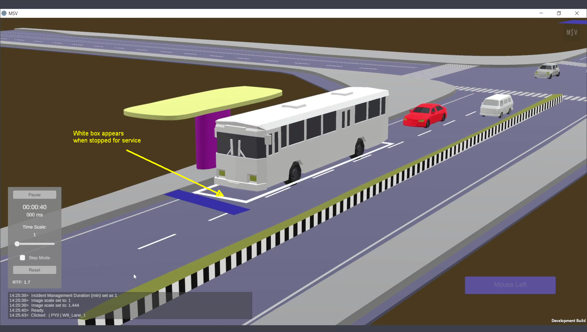 Vehicle Stopped at Stop