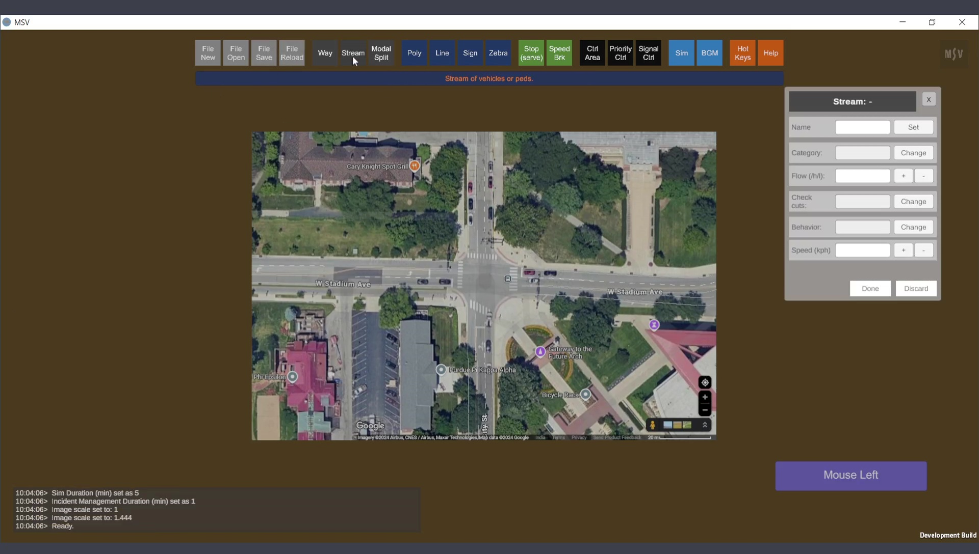 Stream Editor Window