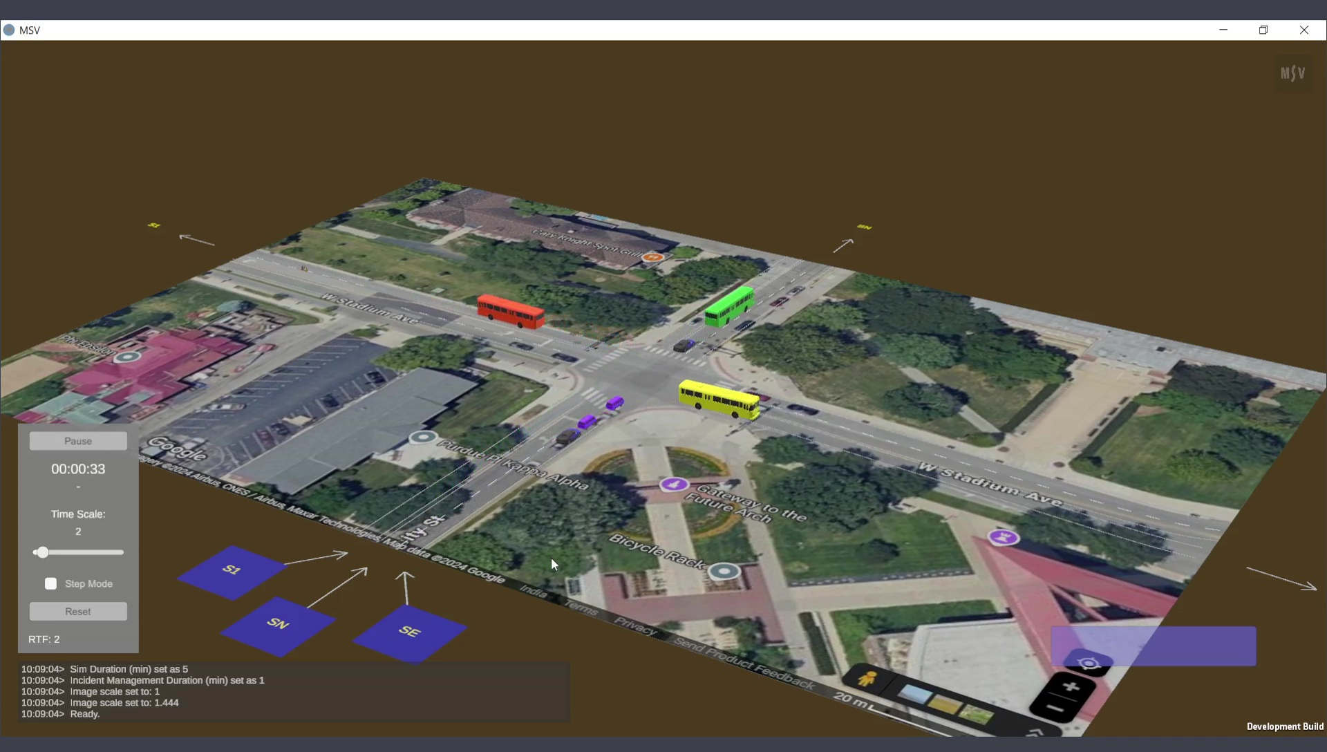 Vehicles Starting in Simulation